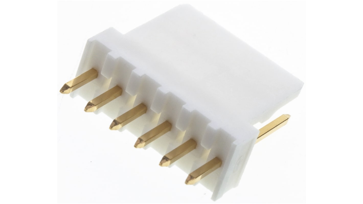 Molex KK 254 Stiftleiste Stecker Gerade, 6-polig / 1-reihig, Raster 2.54mm, Kabel-Platine, Lötanschluss-Anschluss,