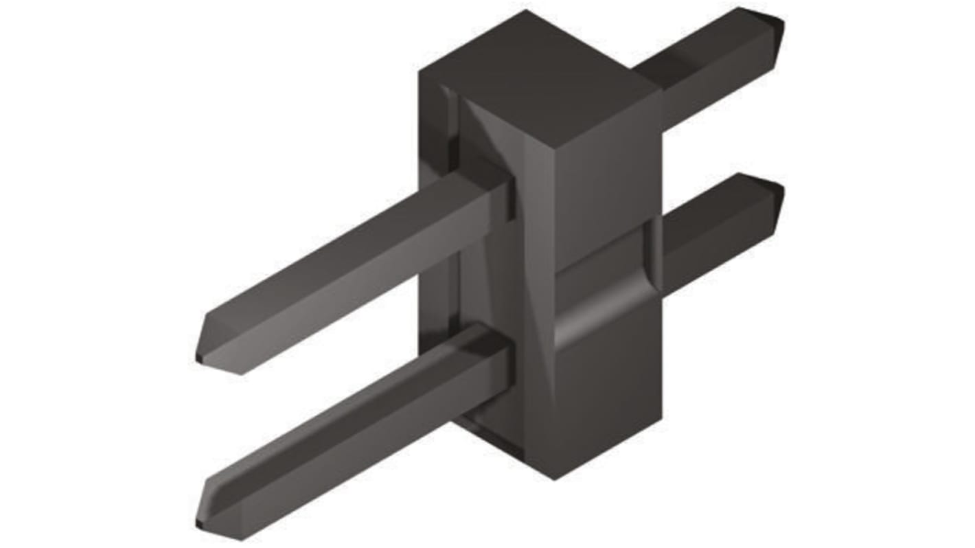 Molex Milli-Grid Series Straight Through Hole Pin Header, 2 Contact(s), 2.0mm Pitch, 2 Row(s), Unshrouded