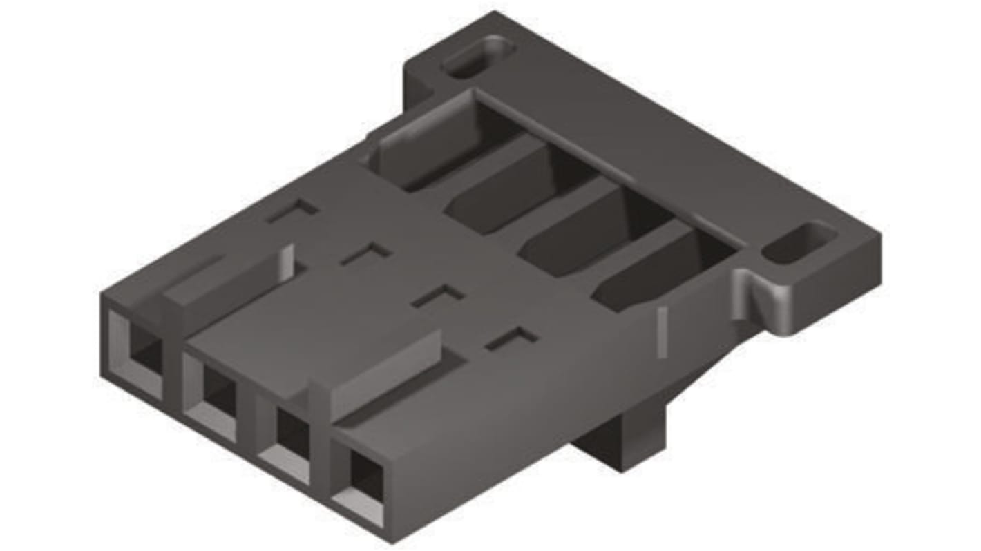 Carcasa de conector Molex 50-57-9704, Serie SL, paso: 2.54mm, 4 contactos, , 1 fila filas, Recto, Hembra, Montaje de