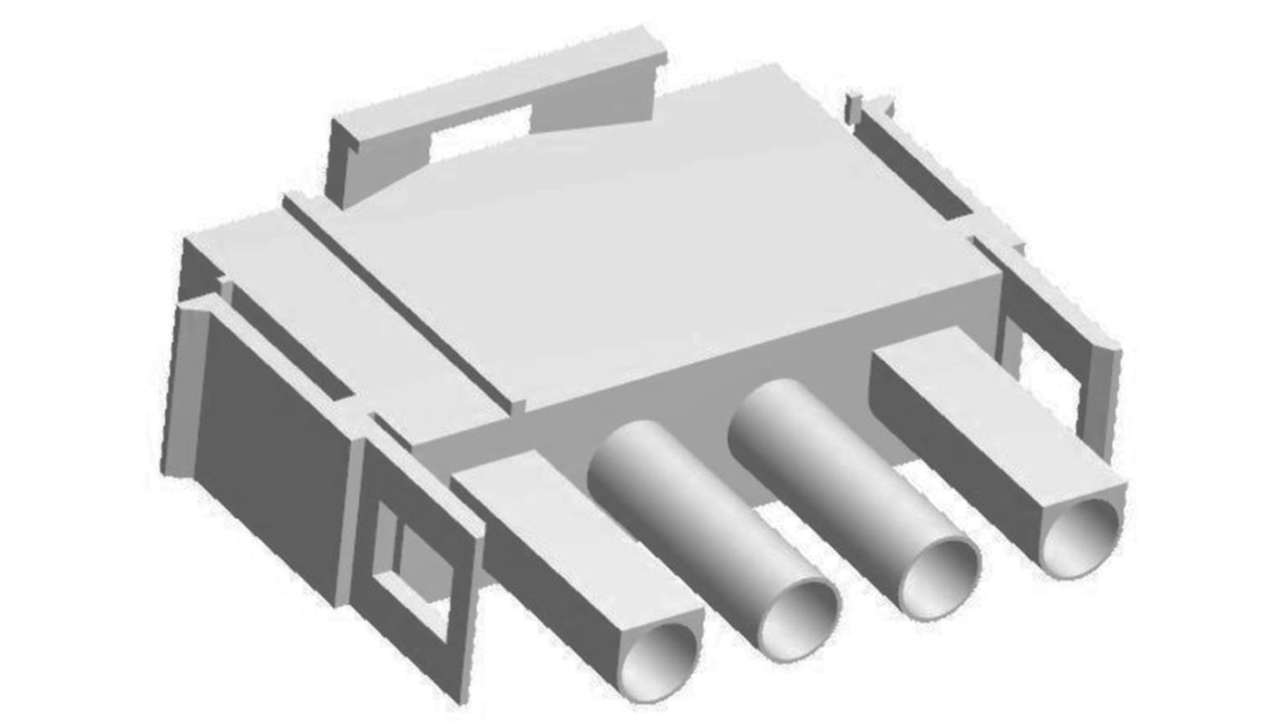 Molex MLX Steckverbindergehäuse Stecker, 4-polig / 1-reihig Gerade, Kabelmontage