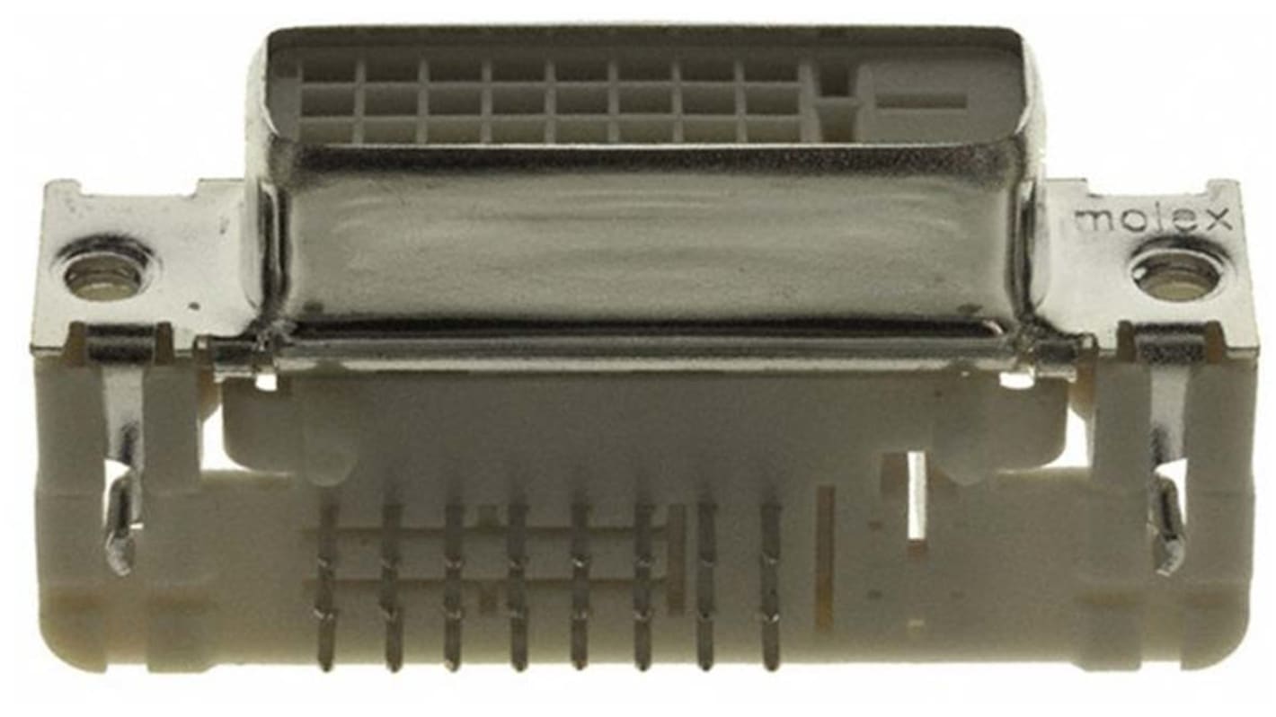 Molex MicroCross 74320 Sub-D Steckverbinder Buchse abgewinkelt, 24-polig / Raster 1.91mm, Durchsteckmontage