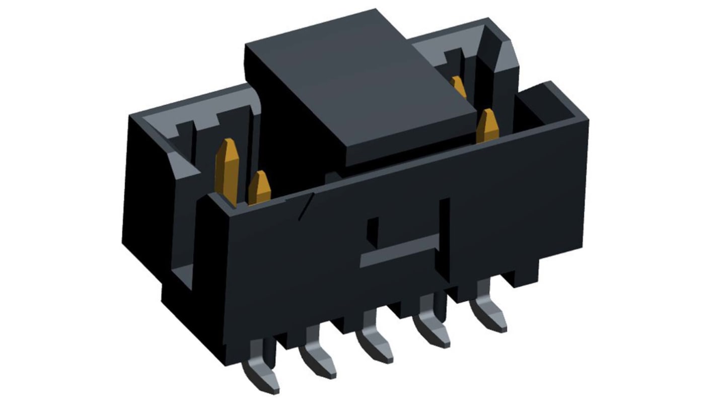 Molex Milli-Grid Leiterplatten-Stiftleiste Gerade, 10-polig / 2-reihig, Raster 2.0mm, Kabel-Platine,