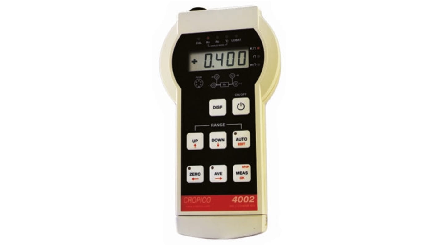 Cropico DO4002 Handheld Ohmmeter, 400 Ω Max, 1μΩ Resolution, 4 Wire