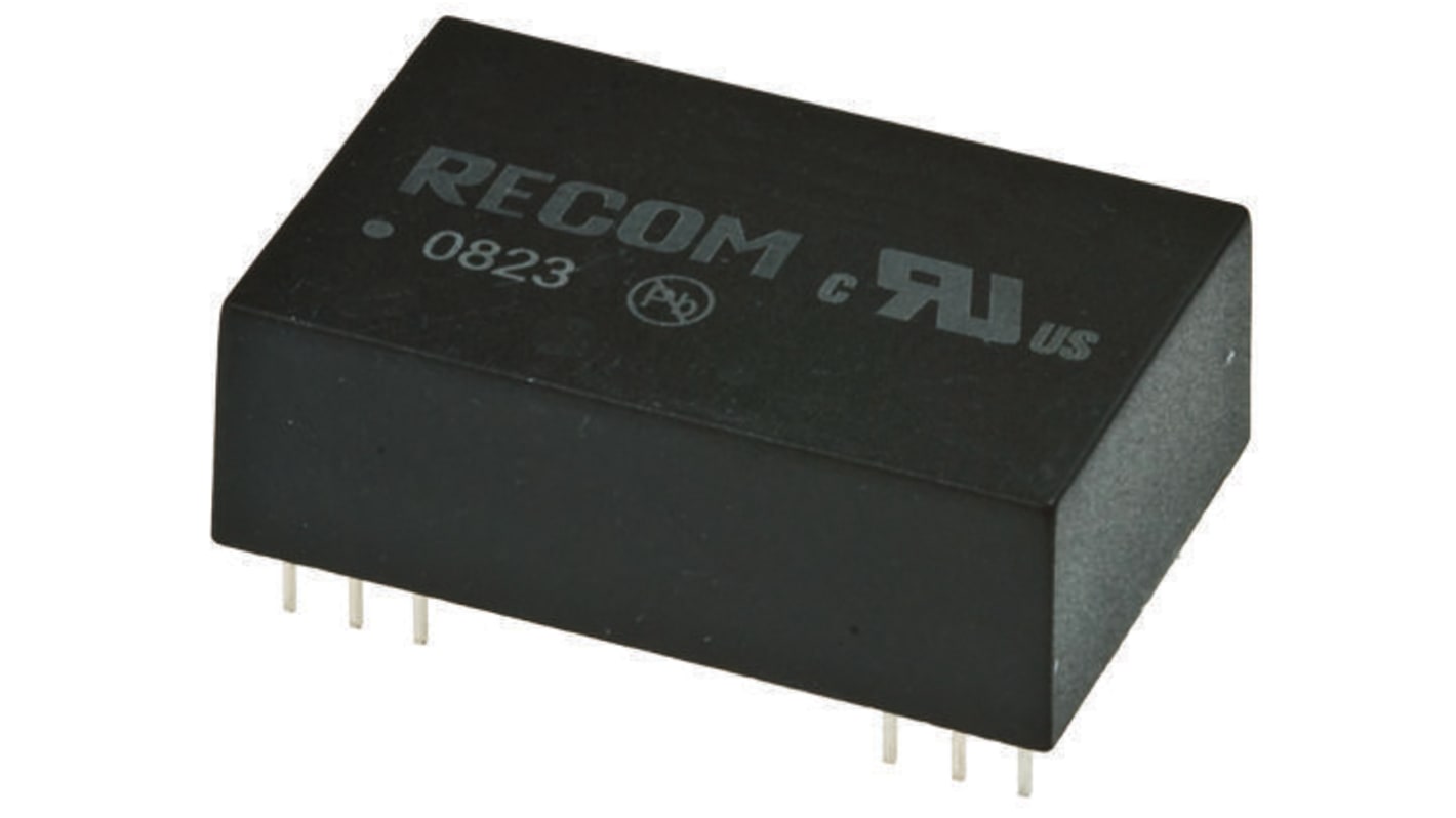 Recom DC-DCコンバータ Vout：±12V dc 10.2 → 13.8 V dc, 3W, REC3-1212DR/H1