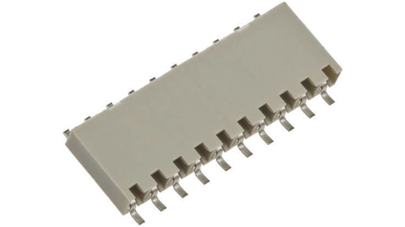Amphenol FCI Dubox Series Right Angle Surface Mount PCB Socket, 4-Contact, 1-Row, 2.54mm Pitch, Solder Termination