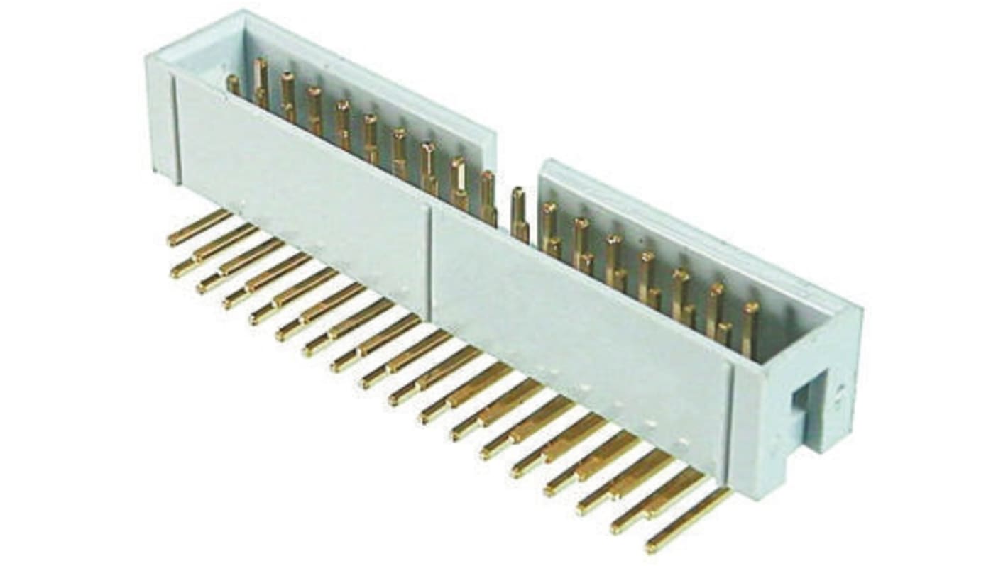 Conector macho para PCB Ángulo de 90° ASSMANN WSW serie AWHW de 34 vías, 2 filas, paso 2.54mm, para soldar, Montaje en