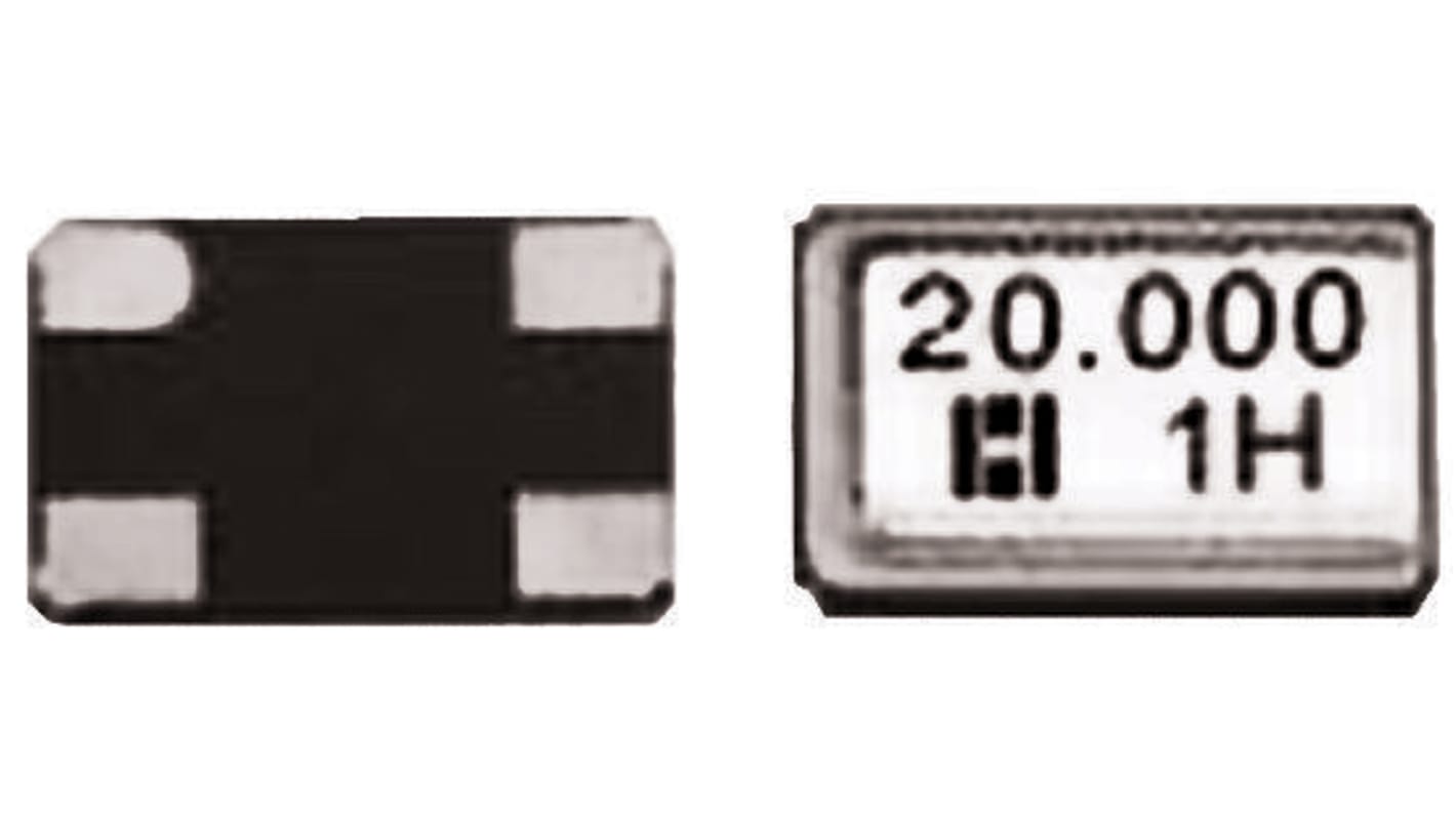 kristály 25MHz, ±30PPM, 4-tüskés, SMD, 5 x 3.2 x 0.8mm cikkszám: Hosonic E5SB25.0000F12E33