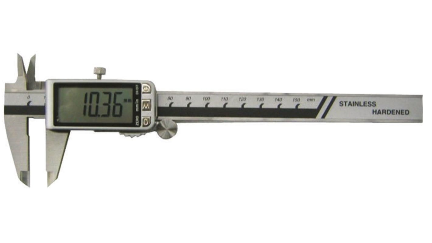 RS PRO 150mm Digital Caliper Caliper 0.01 mm Resolution, Metric & Imperial