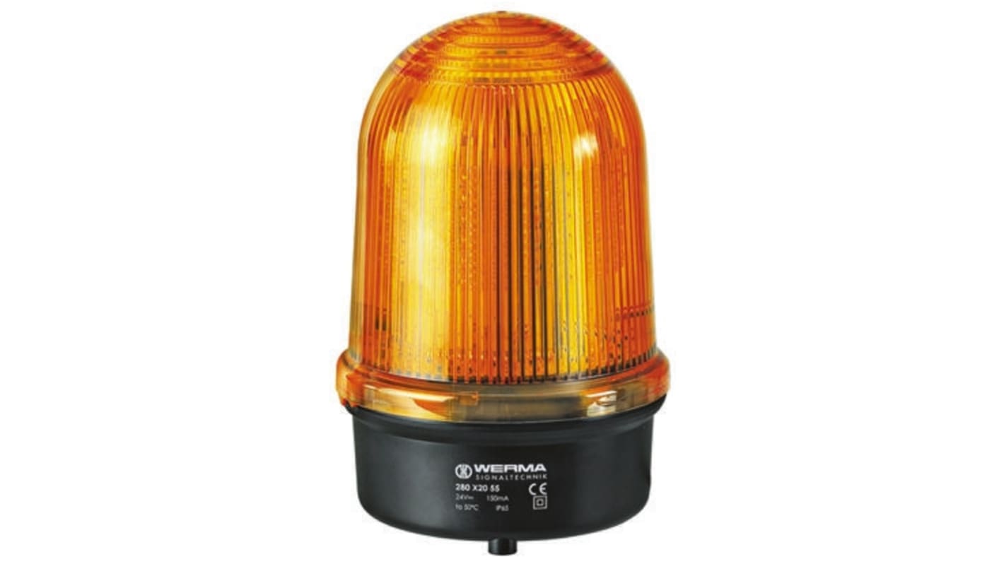 Werma BM 280, LED Rundum Signalleuchte Gelb, 115 → 230 V ac, Ø 142mm x 218mm