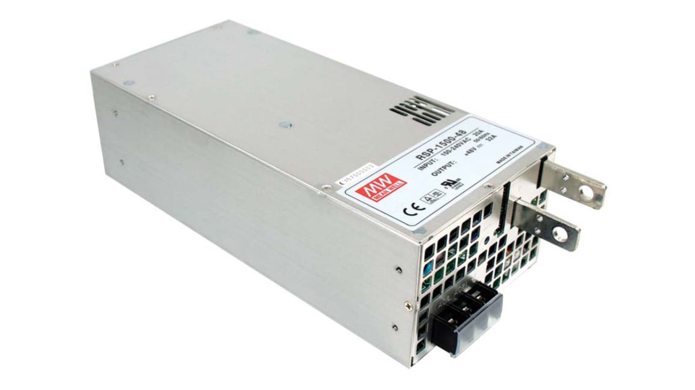 MEAN WELL Switching Power Supply, RSP-1500-5, 5V dc, 240A, 1.2kW, 1 Output, 127 → 370 V dc, 90 → 264 V ac