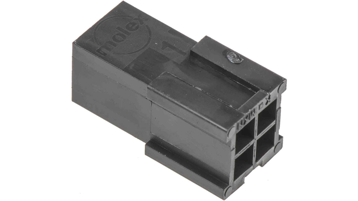 TE Connectivity, Universal MATE-N-LOK Male Connector Housing, 6.35mm Pitch, 6 Way, 1 Row