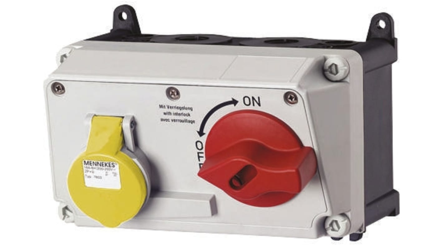 Interblocco industriale MENNEKES Giallo IP44 femmina 2P+E,16A,110 V