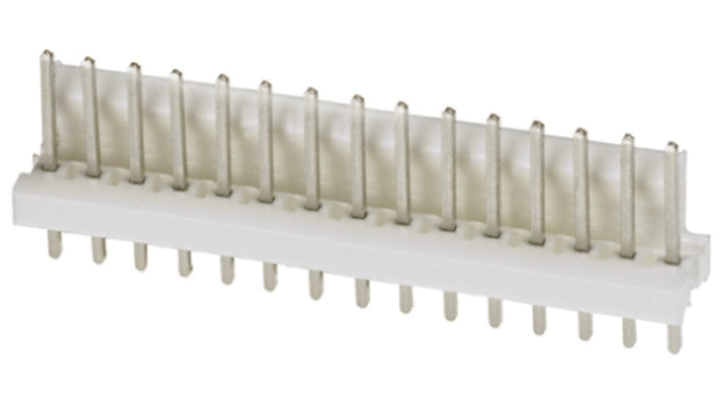 TE Connectivity MTA-100 Series Straight Through Hole Pin Header, 15 Contact(s), 2.54mm Pitch, 1 Row(s), Unshrouded