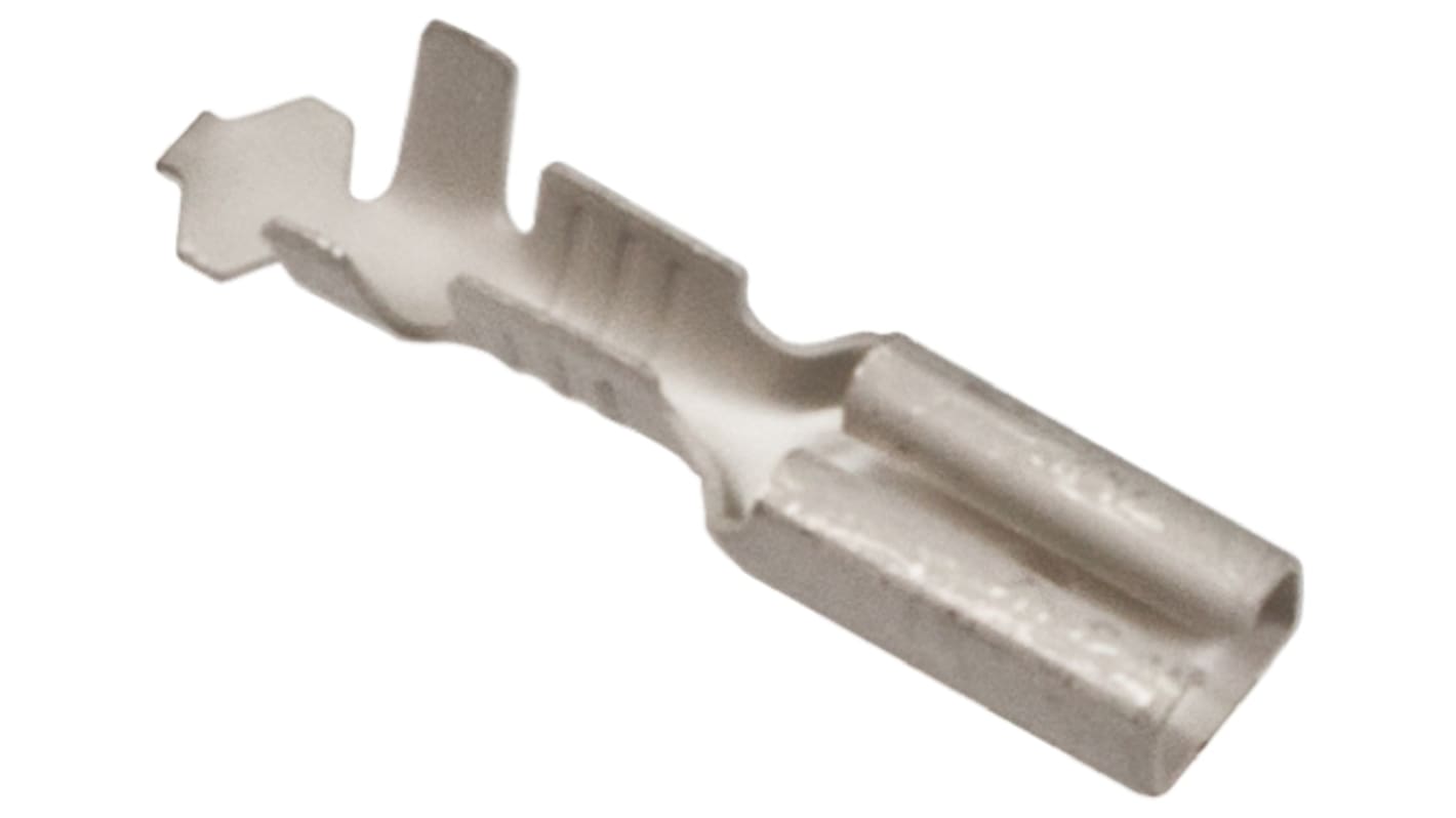 TE Connectivity FASTON .187 Uninsulated Female Spade Connector, Receptacle, 4.75 x 0.81mm Tab Size, 1mm² to 2.5mm²