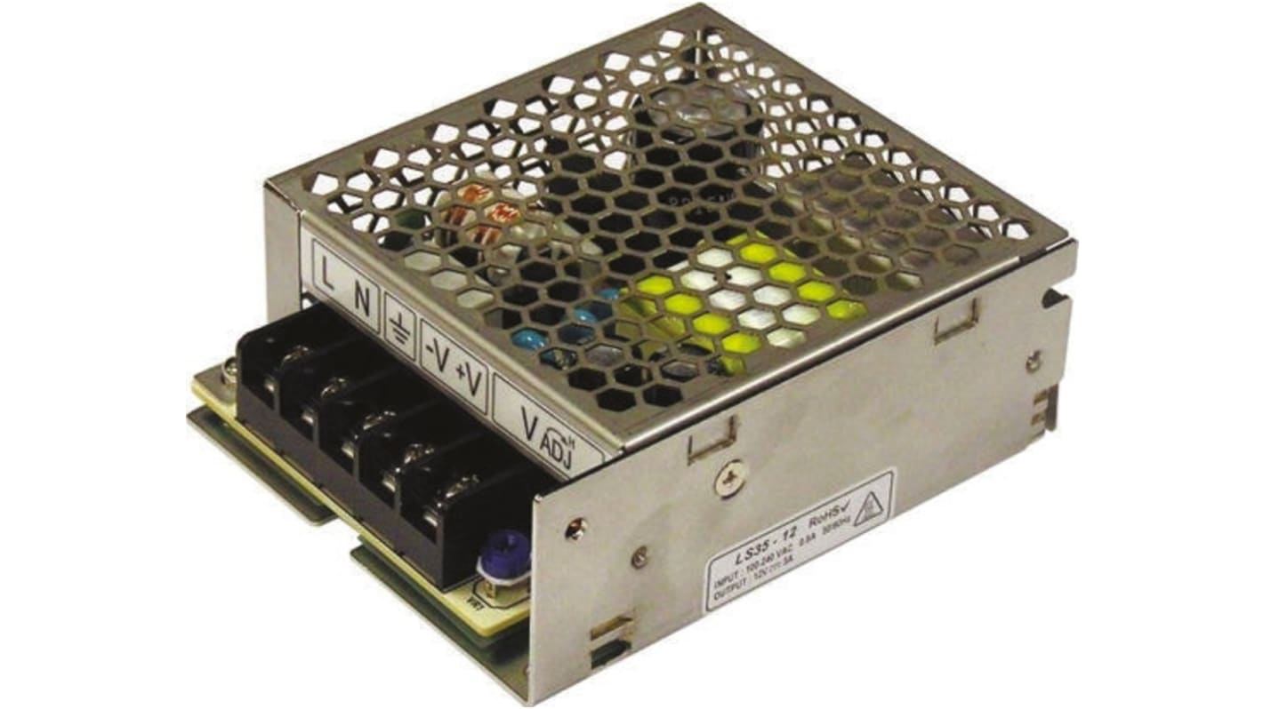 TDK-Lambda Switching Power Supply, LS35-12, 12V dc, 3A, 35W, 1 Output, 125 → 373 V dc, 88 → 264 V ac