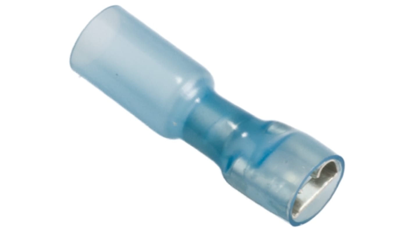 TE Connectivity Duraseal Blue Insulated Female Spade Connector, Receptacle, 6.6 x 0.8mm Tab Size, 1.5mm² to 2.5mm²