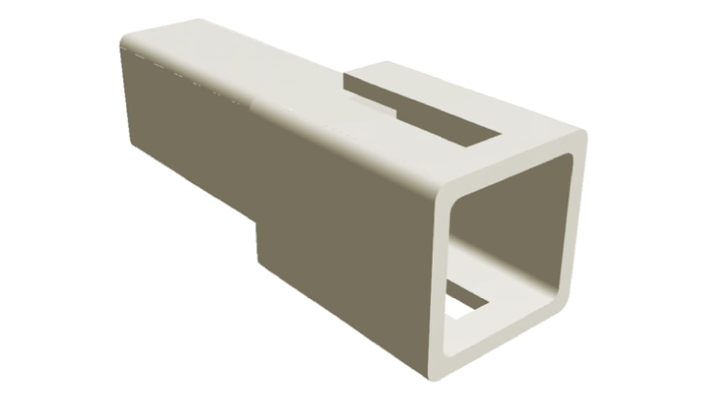 TE Connectivity AMP FASTIN-FASTON Crimpkontaktgehäuse, Stecker, Nylon, B 2.79mm, Natur, 1-polig