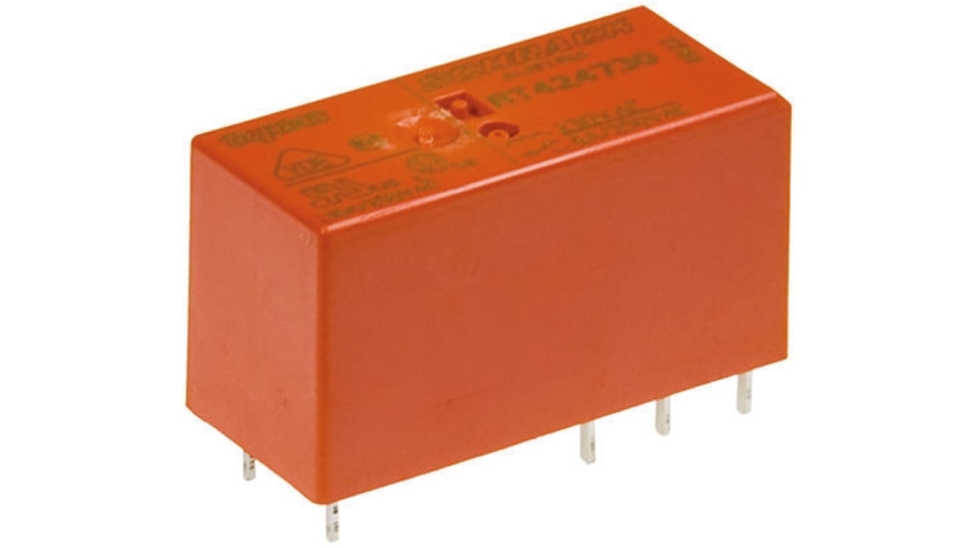 TE Connectivity PCB Mount Non-Latching Relay, 230V ac Coil, 8A Switching Current, DPDT