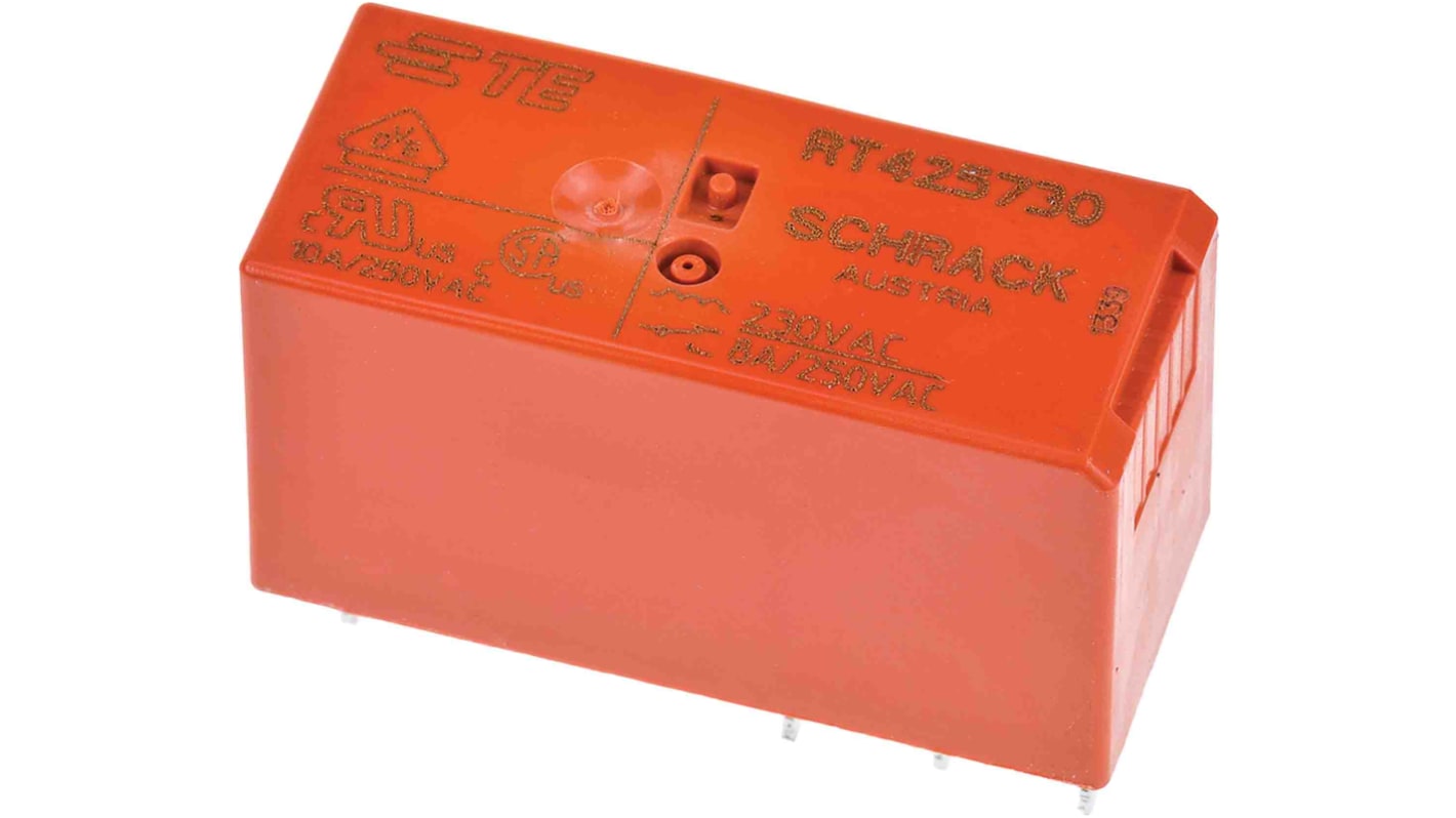 TE Connectivity PCB Mount Non-Latching Relay, 48V dc Coil, 8A Switching Current, DPDT
