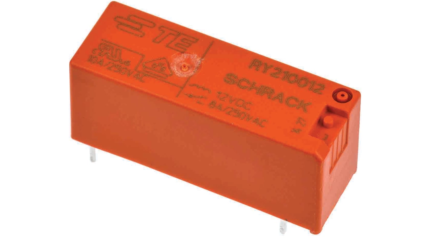 RY213024 TE Connectivity PCB Mount Power Relay, 24V dc Coil, 8A
