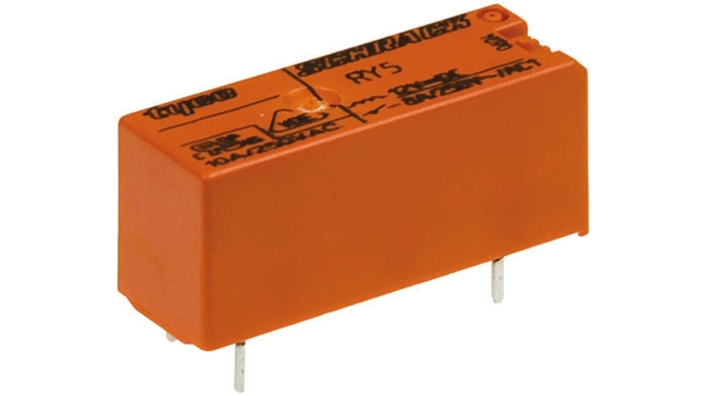 TE Connectivity PCB Mount Non-Latching Relay, 12V dc Coil, 8A Switching Current, SPST