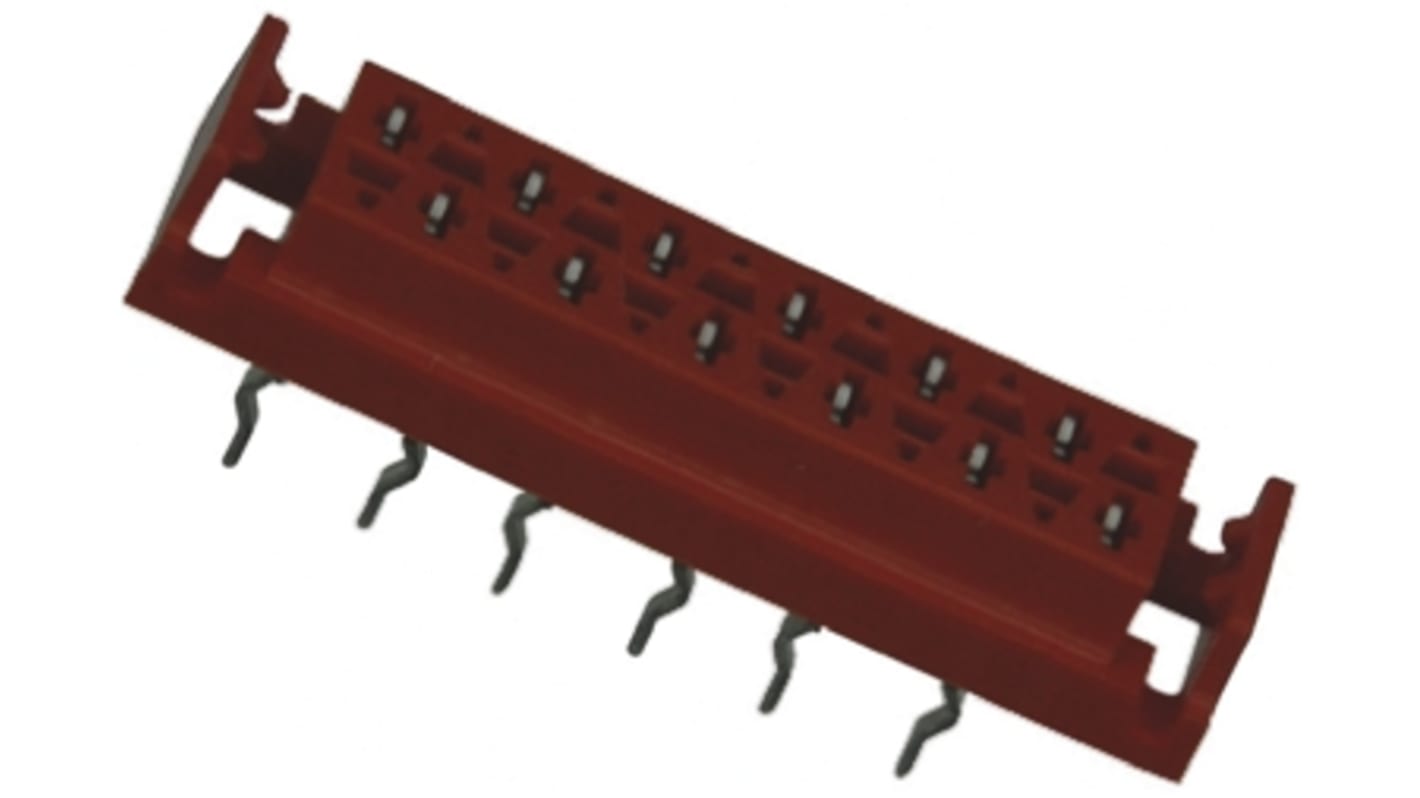 TE Connectivity Micro-MaTch Series Straight Through Hole Mount PCB Socket, 16-Contact, 2-Row, 2.54mm Pitch, Solder