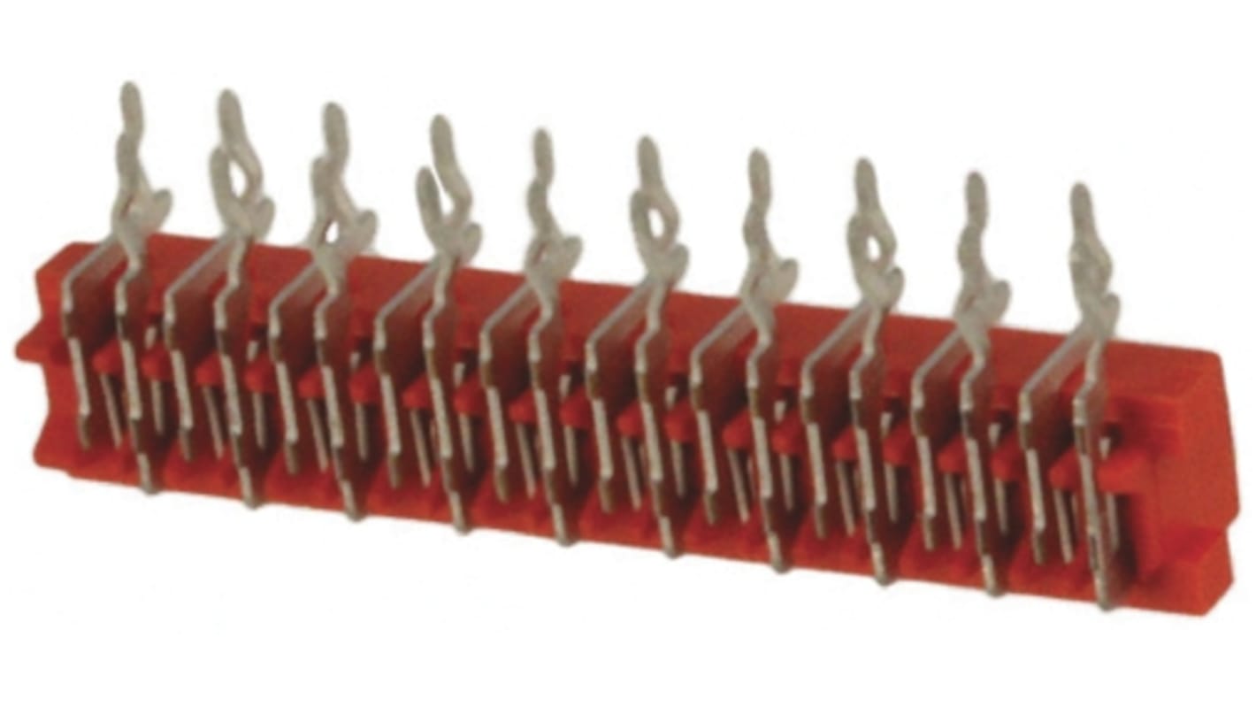 TE Connectivity Micro-MaTch Series Right Angle Through Hole Mount PCB Socket, 10-Contact, 2-Row, 2.54mm Pitch, Solder