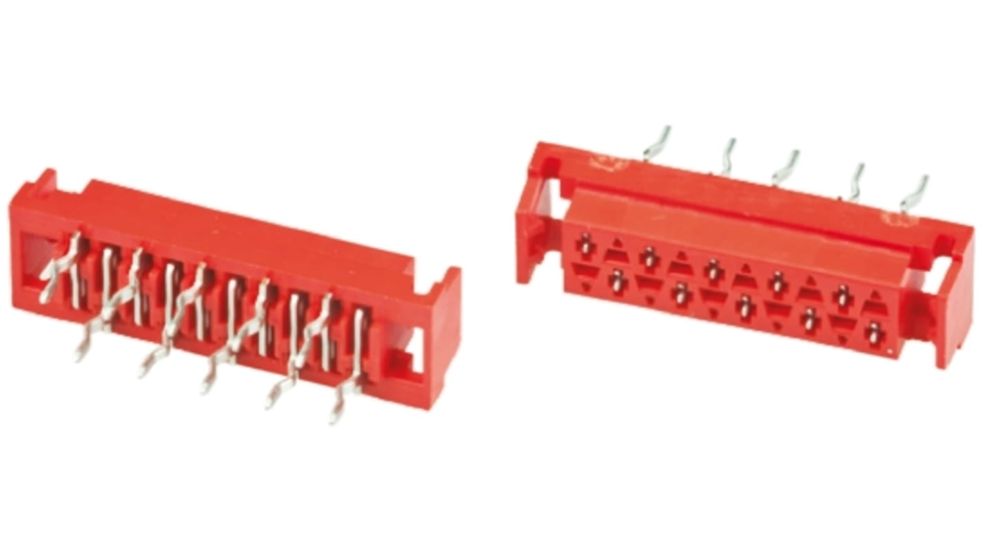 Conector hembra para PCB TE Connectivity serie Micro-MaTch, de 6 vías en 2 filas, paso 2.54mm, 100 V, 1.5A, Montaje en