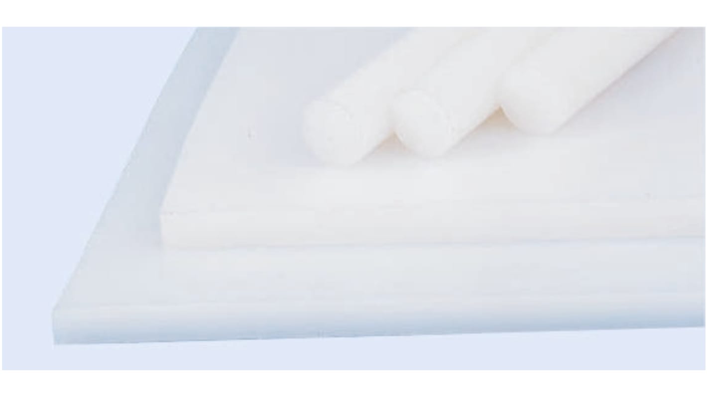 Foglio di plastica Tipo pieno RS PRO in PEHD, Bianco, 960mm x 470mm x 3mm
