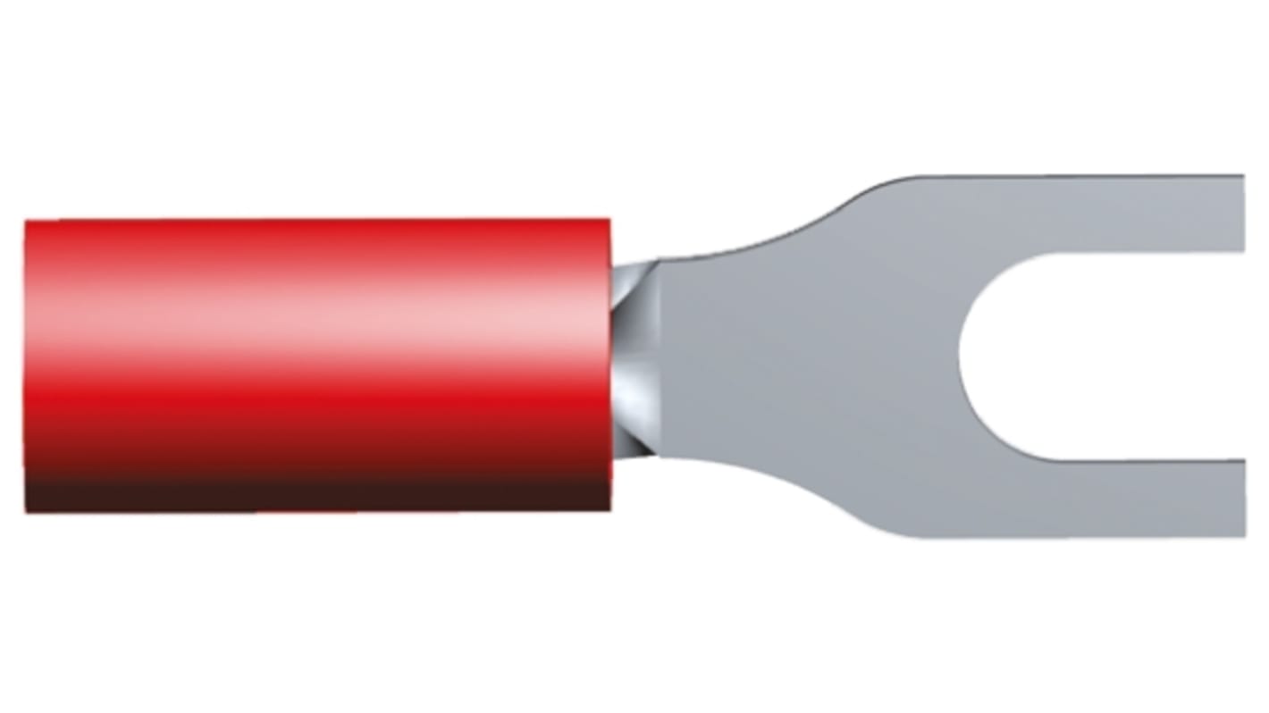 Capocorda a forcella a crimpare TE Connectivity serie PLASTI-GRIP, perno M3.5, 0.26mm² - 1.65mm², Rosso