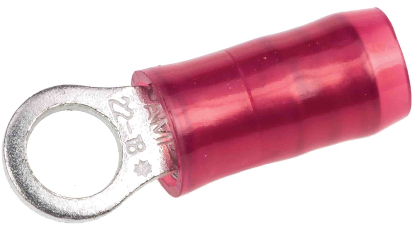 Cosses à œillet TE Connectivity, Isolée, Rouge, 1.65mm², M4, série PLASTI-GRIP