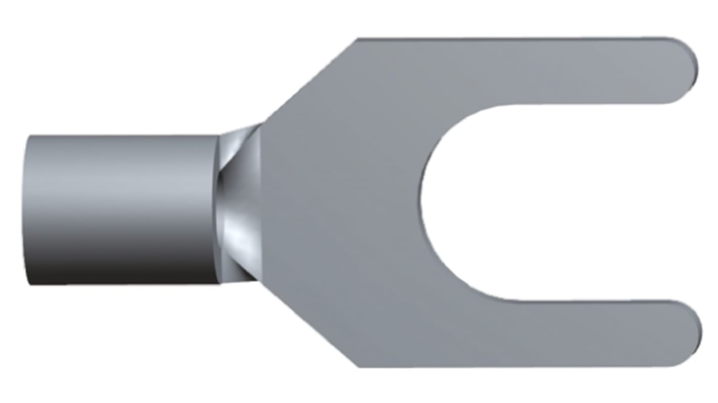 TE Connectivity Unisoliert Gabelkabelschuh B. 7.1mm, min. 0.26mm², max. 1.65mm² 22AWG 16AWG