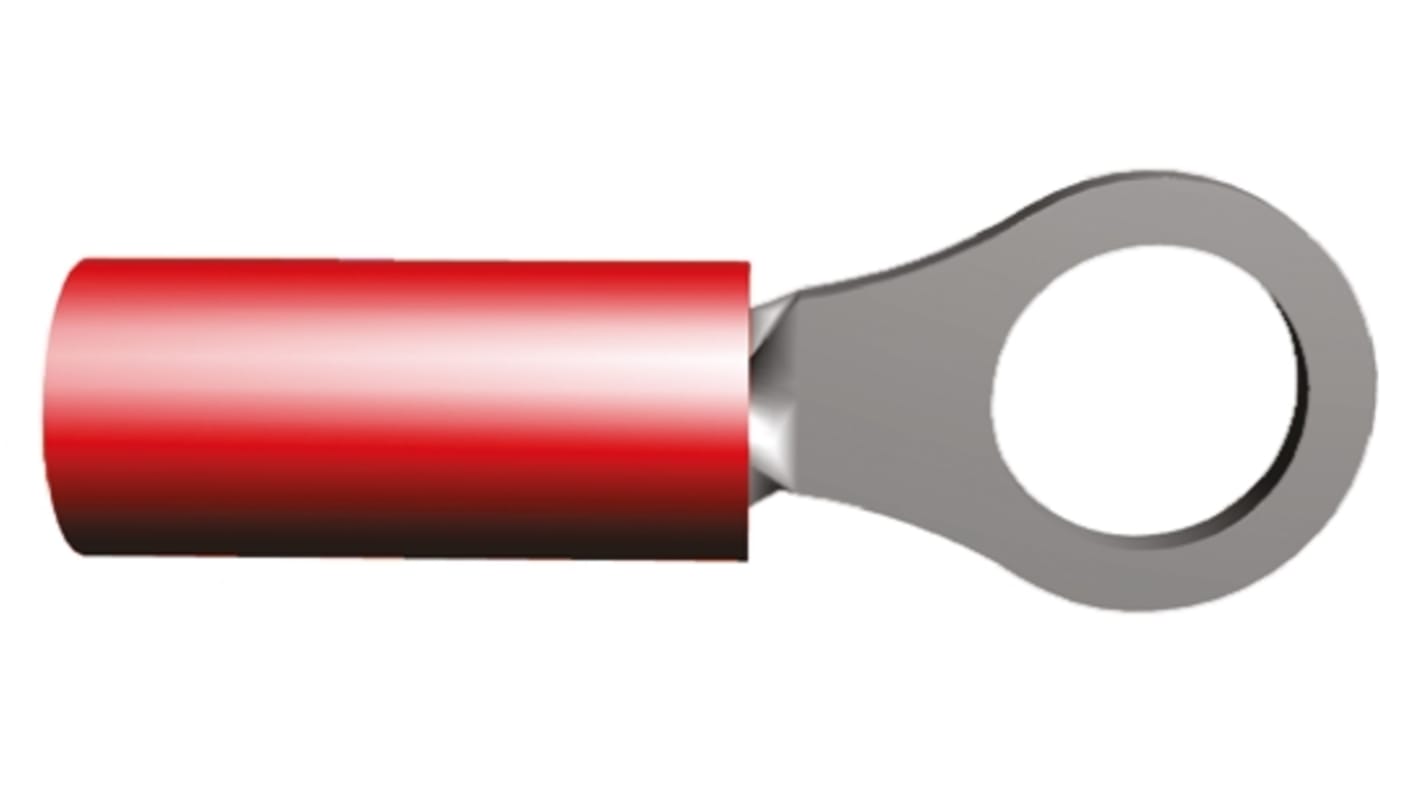 Terminale ad occhiello TE Connectivity Isolato, Ø perno M5, dimens. max filo 1.65mm², 16AWG, Rosso