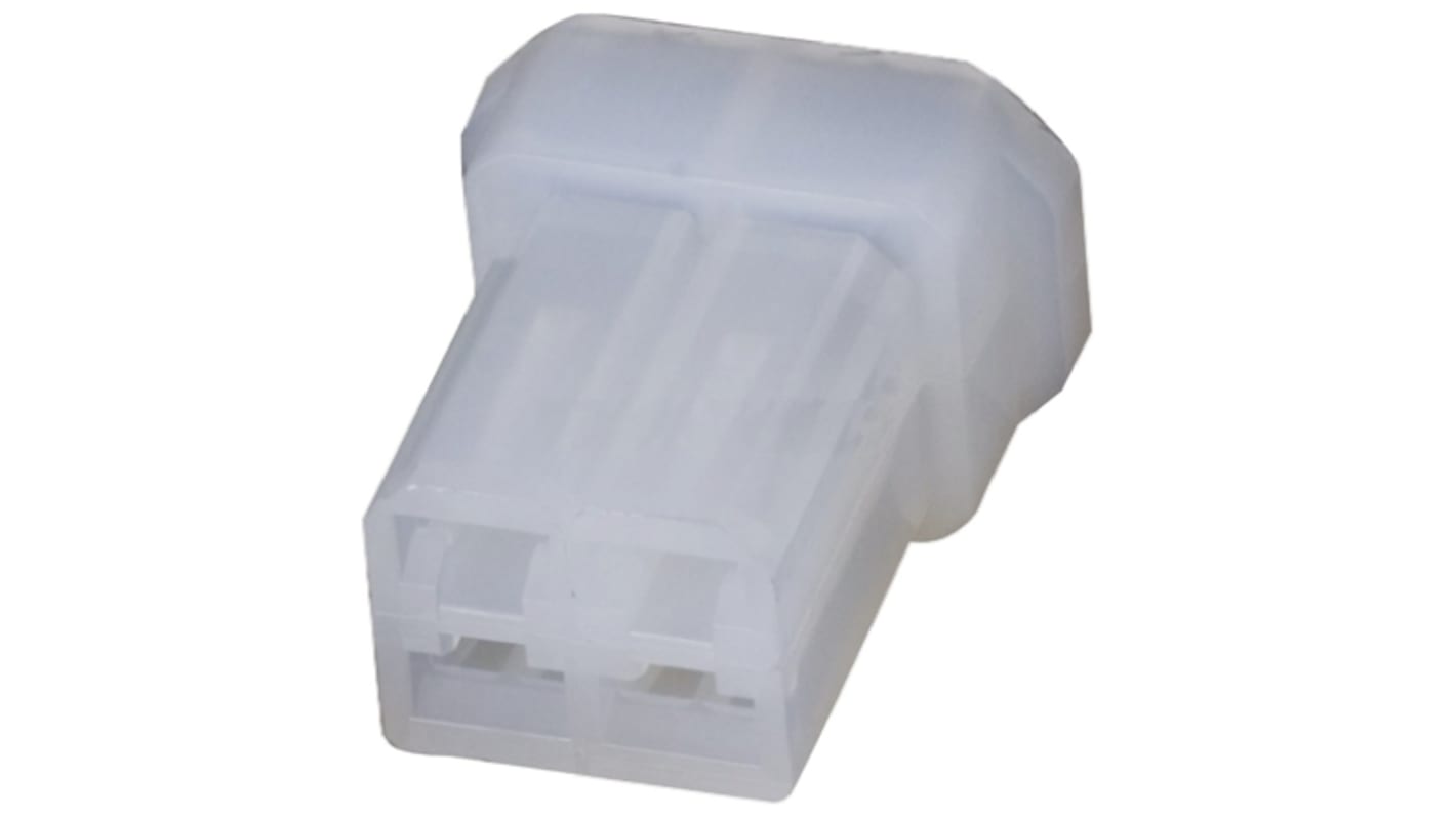 TE Connectivity AMP FASTIN-FASTON Crimpkontaktgehäuse, Stecker, Nylon 6.6, B 6.35mm, Natur, 4-polig