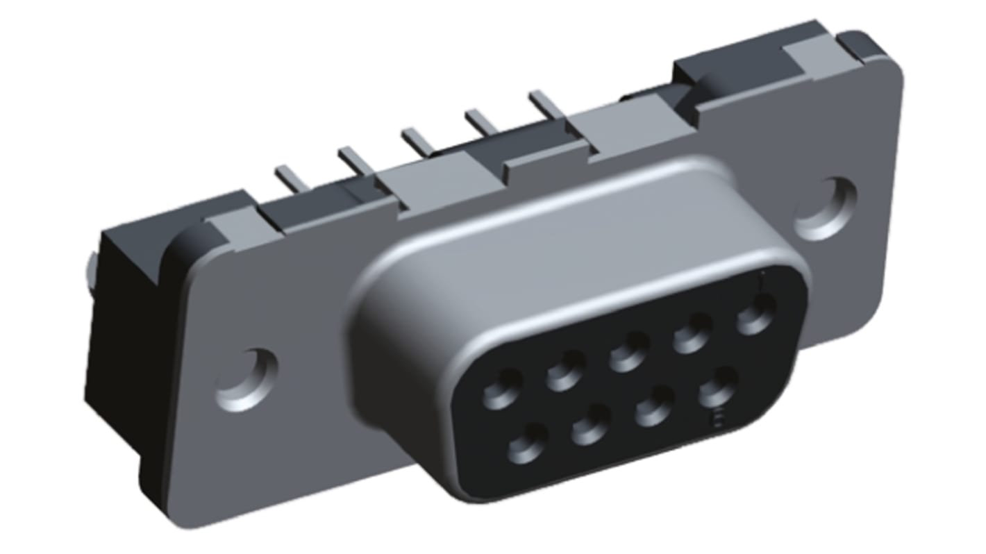 TE Connectivity Amplimite HD-20 Sub-D Steckverbinder Buchse , 9-polig / Raster 2.74mm, Durchsteckmontage  Lötanschluss
