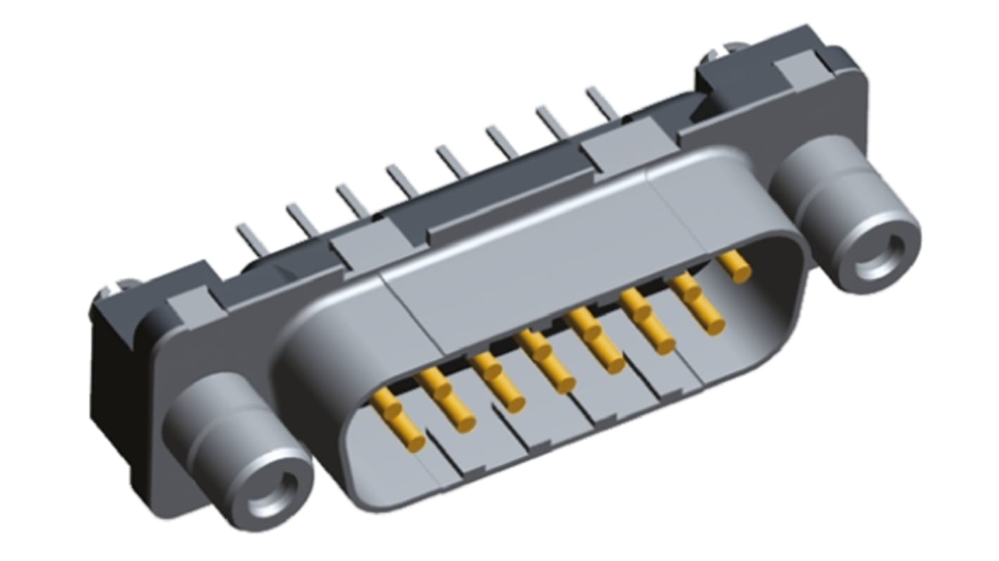 TE Connectivity Amplimite HDP-20 15 Way Through Hole D-sub Connector Plug, 2.74mm Pitch, with 4-40 UNC Female