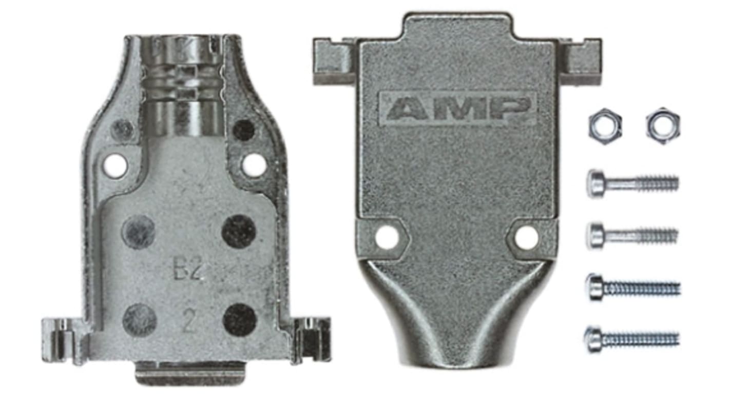 Kovový plášť/kabelová svorka, řada: Amplimite, počet kontaktů: 15, materiál pouzdra: Slitina zinku, barva: Stříbrná