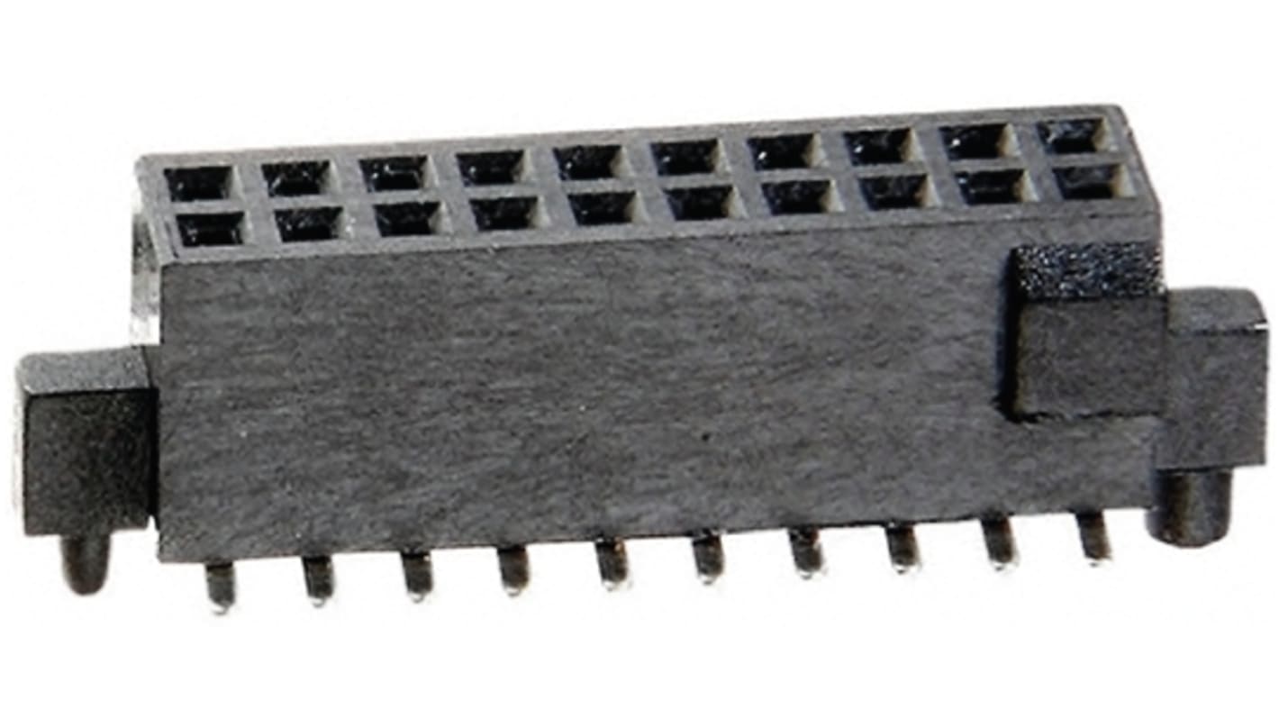 HARWIN Straight Surface Mount PCB Socket, 10-Contact, 2-Row, 1.27mm Pitch, Solder Termination