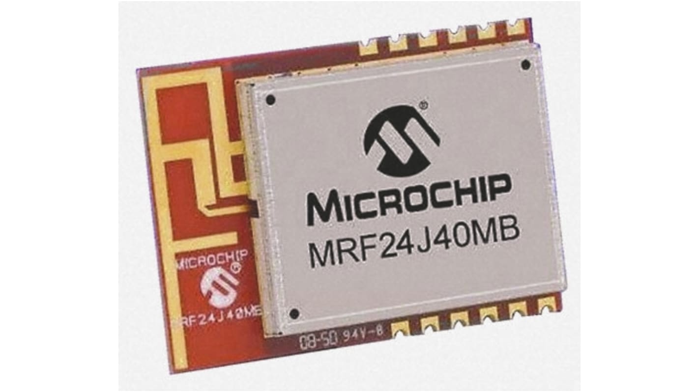 Microchip MRF24J40MB-I/RM, RF Transceiver 2.405GHz to 2.475MHz 12-Pin Module