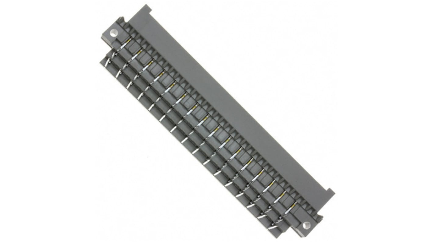 TE Connectivity Eurocard 48 Way 5.08mm Pitch, Type F Class C2, 3 Row, Right Angle DIN 41612 Connector, Plug