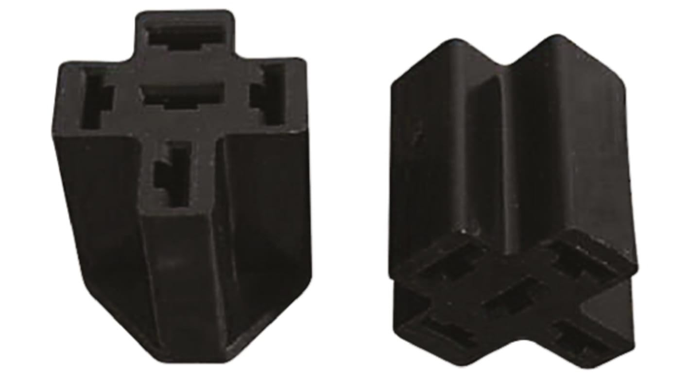 TE Connectivity, Positive Lock .250 5 Way Nylon Crimp Terminal Housing, 6.35mm Tab Size, Natural