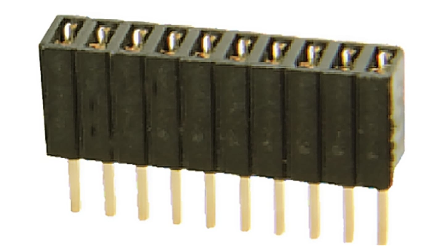 HARWIN Straight Through Hole Mount PCB Socket, 20-Contact, 2-Row, 1.27mm Pitch, Solder Termination