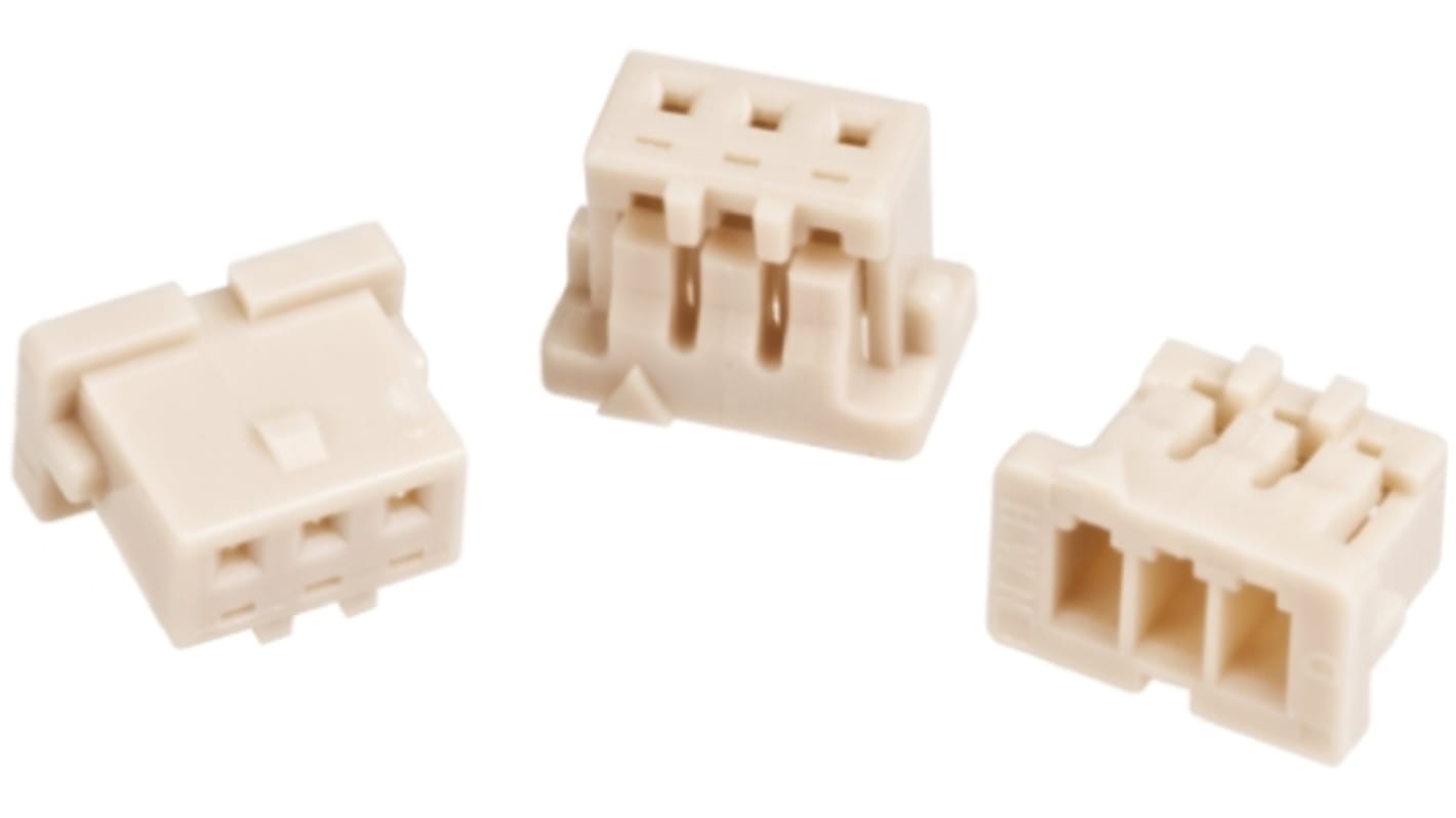 Carcasa de conector HARWIN M30-1100300, Serie M30-11, paso: 1.25mm, 3 contactos, 1 fila filas, Recta, Hembra