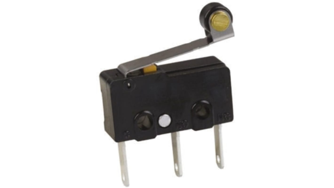 Microinterruttore, Omron, SPDT, 100 mA a 30 V cc, IP40, con linguetta