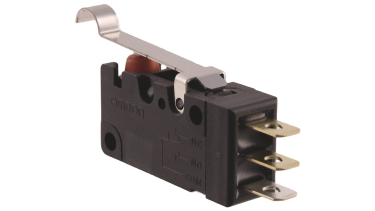 Microinterruttore, Omron, SPDT, 5 A a 250 V c.a., IP67, A saldare