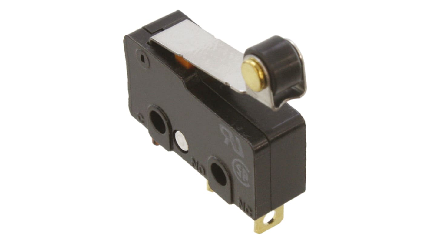 Omron Roller Lever Limit Switch, NO/NC, IP40, SPDT, 125V ac Max, 5A Max