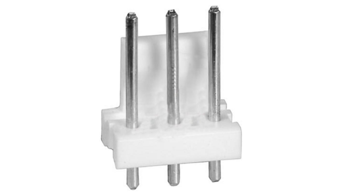 TE Connectivity MTA-156 Series Straight Through Hole Pin Header, 3 Contact(s), 3.96mm Pitch, 1 Row(s), Unshrouded