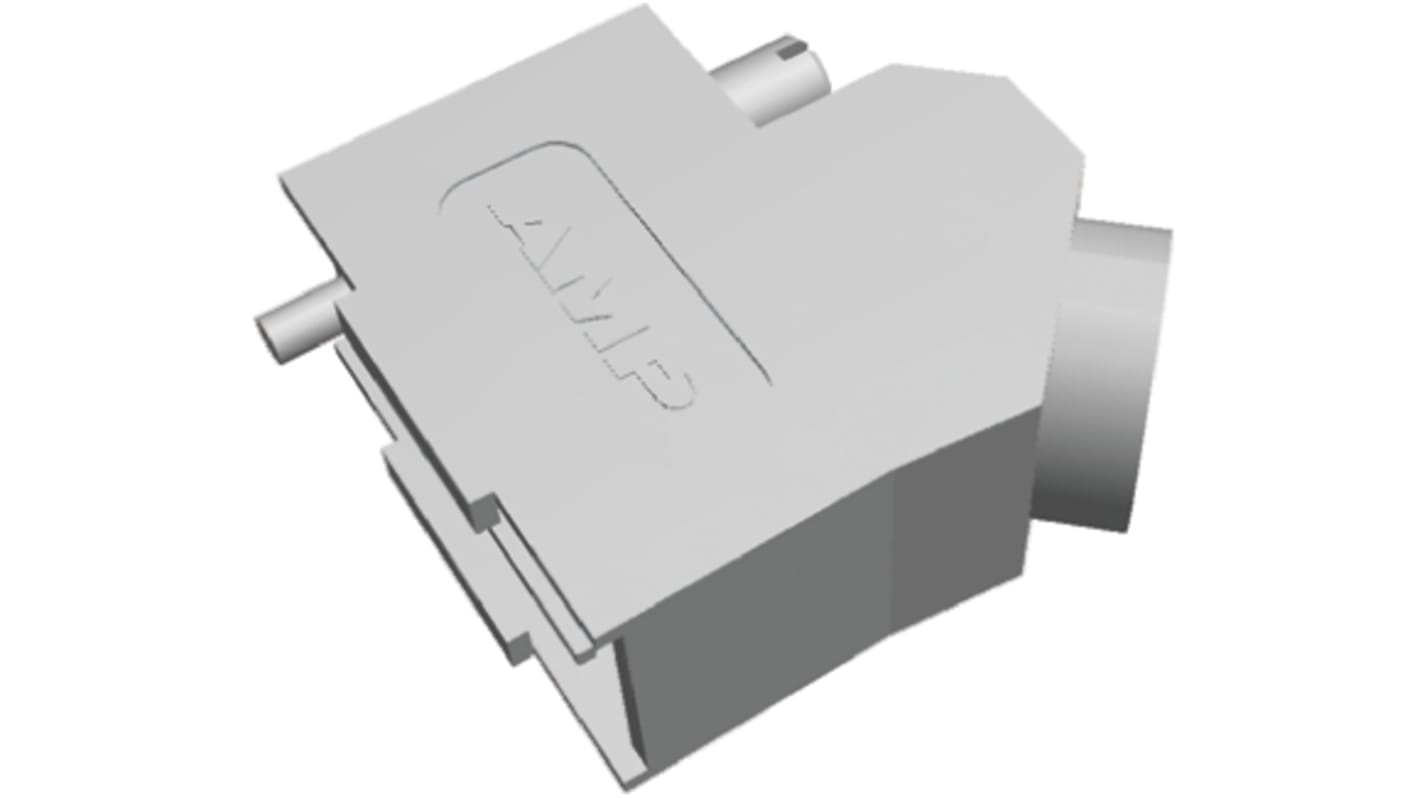 TE Connectivity ADK Series Zinc Angled D Sub Backshell, 9 Way, Strain Relief