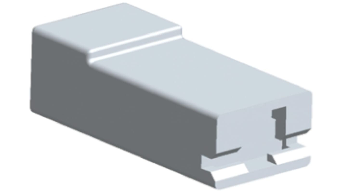 TE Connectivity AMP FASTON Crimpkontaktgehäuse, Stecker, Nylon 6.6, B 6.35mm, Natur, 1-polig