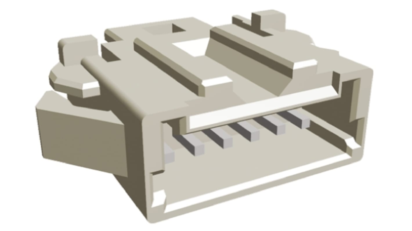 TE Connectivity, AMP Mini CT Male Connector Housing, 1.5mm Pitch, 6 Way, 1 Row